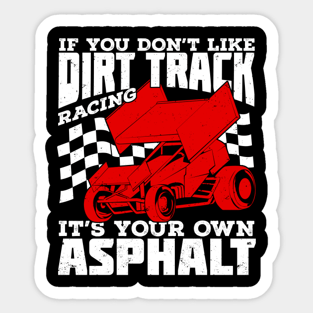 Funny Dirt Track Racing Winged Sprint Car Gift Sticker by Dolde08